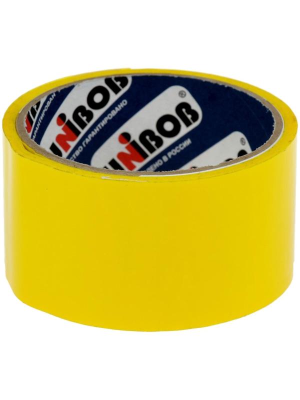 Клейкая лента упаковочная 48 мм х 24 м, 45 мкм UNIBOB (желтая)