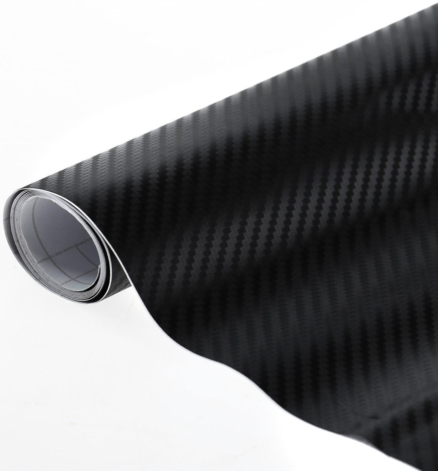 Пленка карбон 3D, самоклеящаяся, 25x30 см, черный