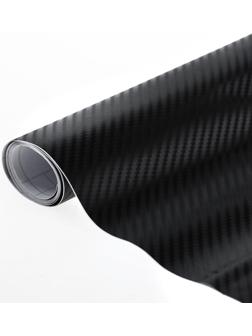 Пленка карбон 3D, самоклеящаяся, 25x30 см, черный