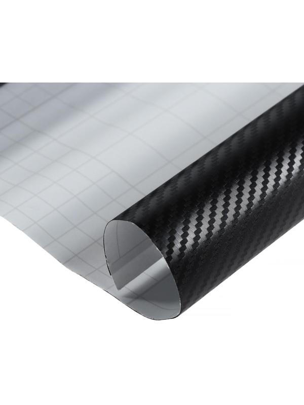 Пленка карбон 3D, самоклеящаяся, 25x30 см, черный