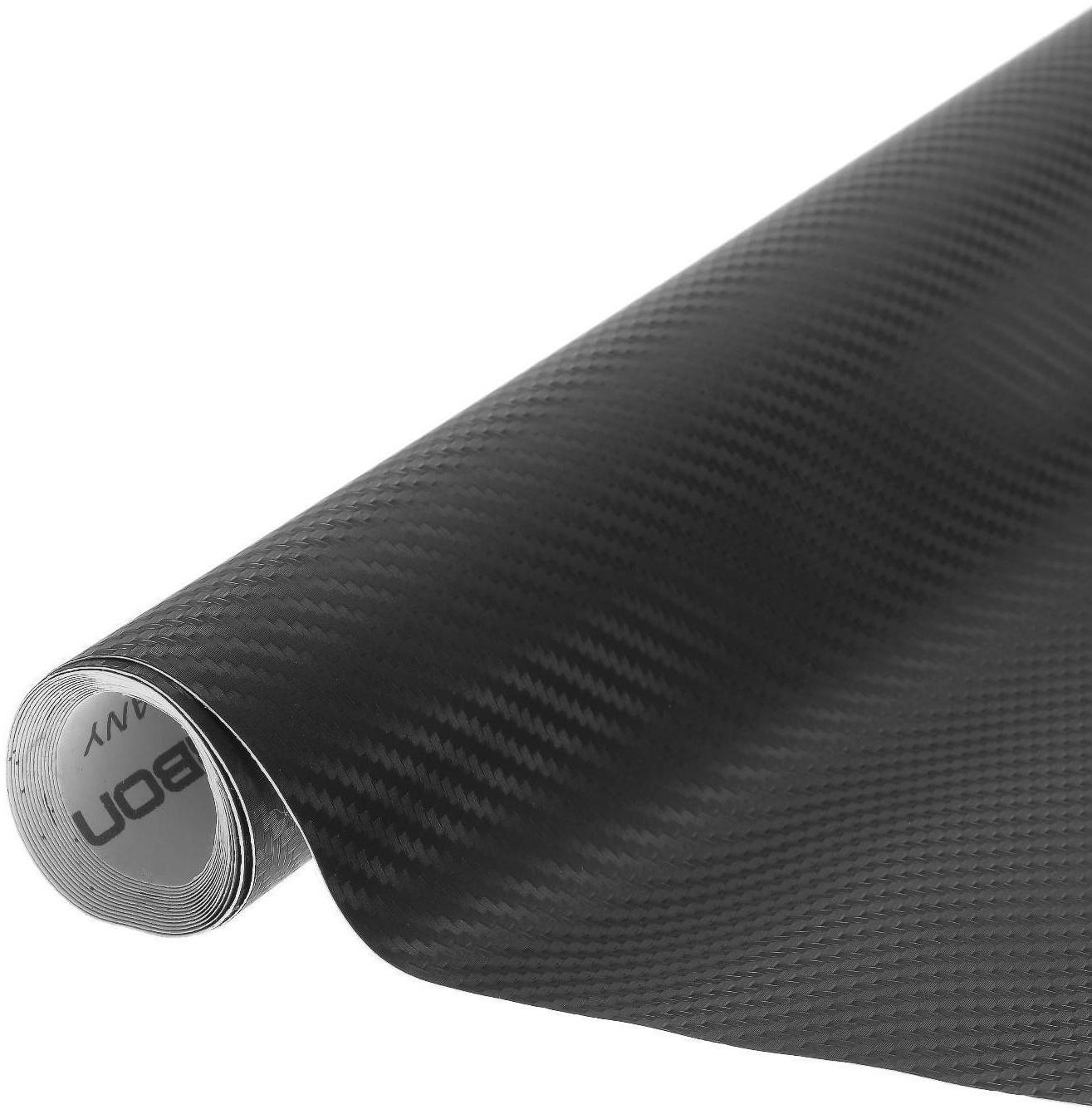 Пленка карбон 3D, самоклеящаяся, 75×200 см, черный