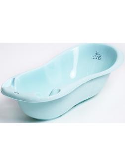 Ванна детская «Кролики» со сливом, 102 cм, цвет бирюзовый