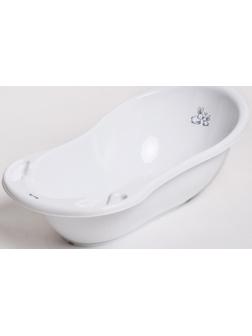 Ванна детская «Кролики» со сливом, 86 см, цвет белый