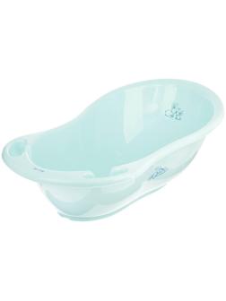 Ванна детская «Кролики» со сливом, 86 см, цвет бирюзовый