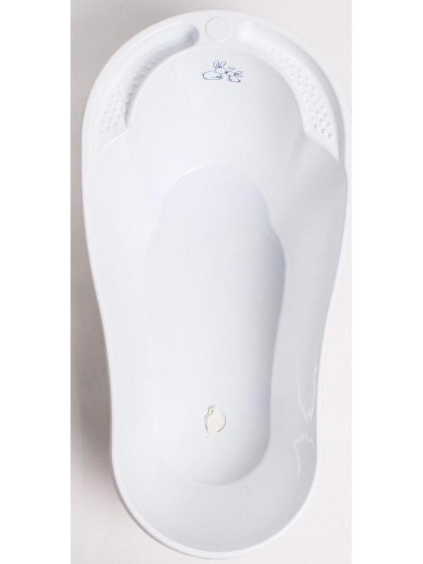 Ванна детская «Кролики» со сливом, 92 см, цвет белый