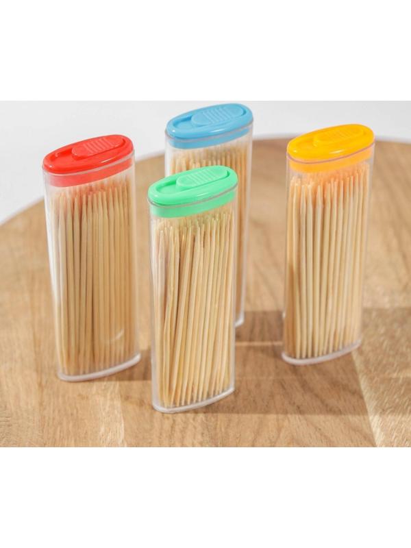 Зубочистки, 70-80 шт, цвет МИКС