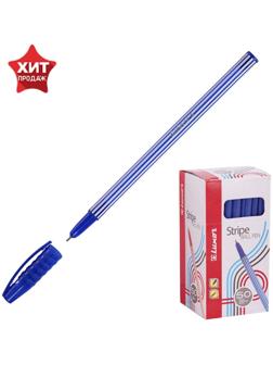 Ручка шариковая Luxor Stripes, узел 0.7 мм, чернила синие, корпус бело-синий