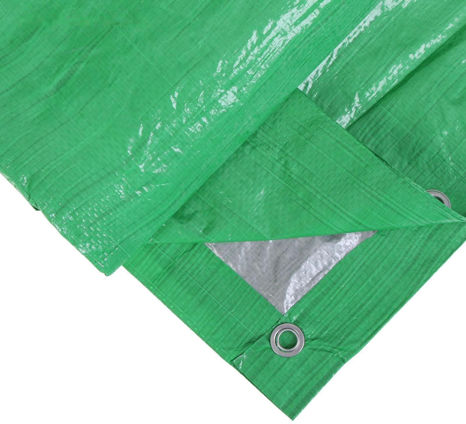 Тент защитный, 6 × 3 м, плотность 120 г/м², УФ, люверсы шаг 1 м, зелёный/серебристый
