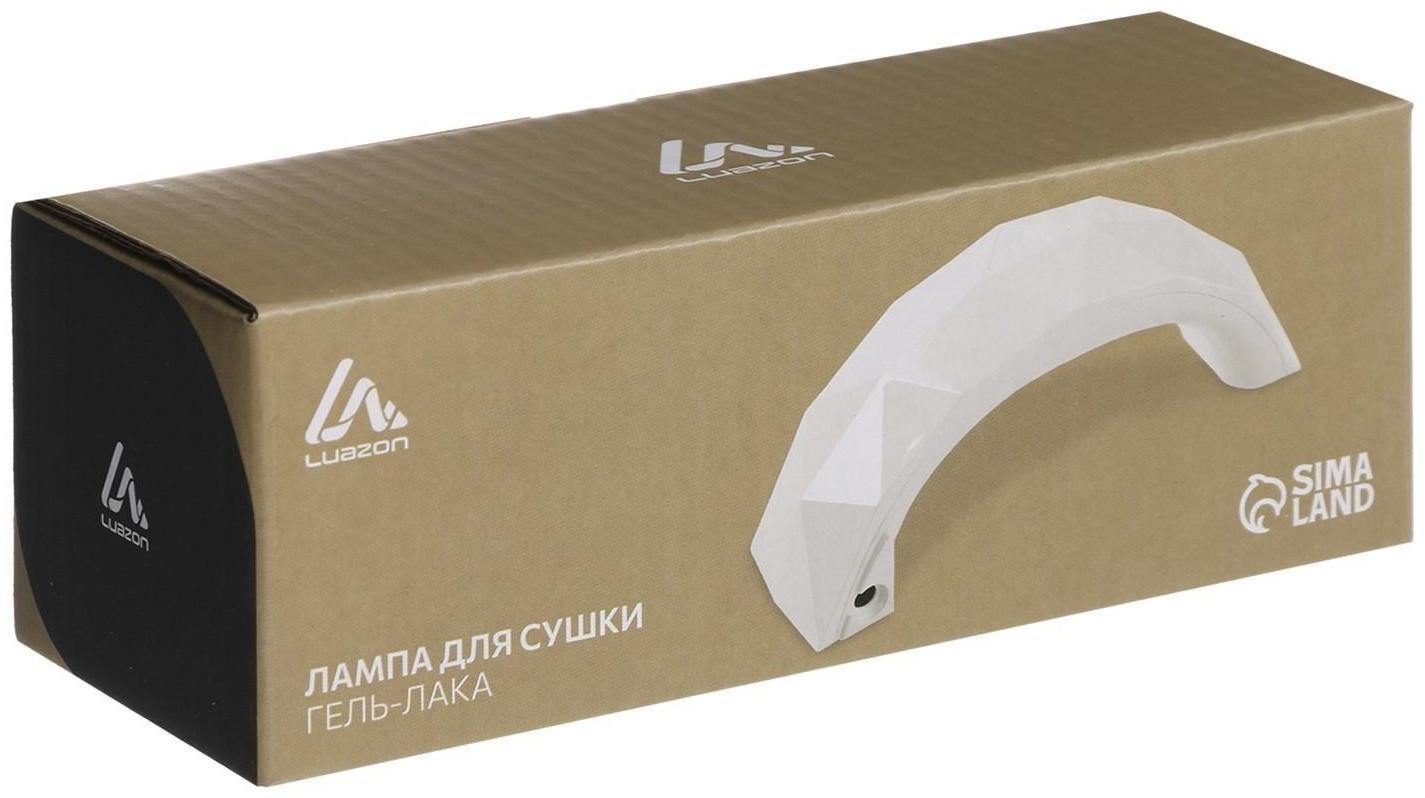 Лампа для гель-лака Luazon LUF-11, LED, 9 Вт, 3 диода, таймер 60 с, USB, белая
