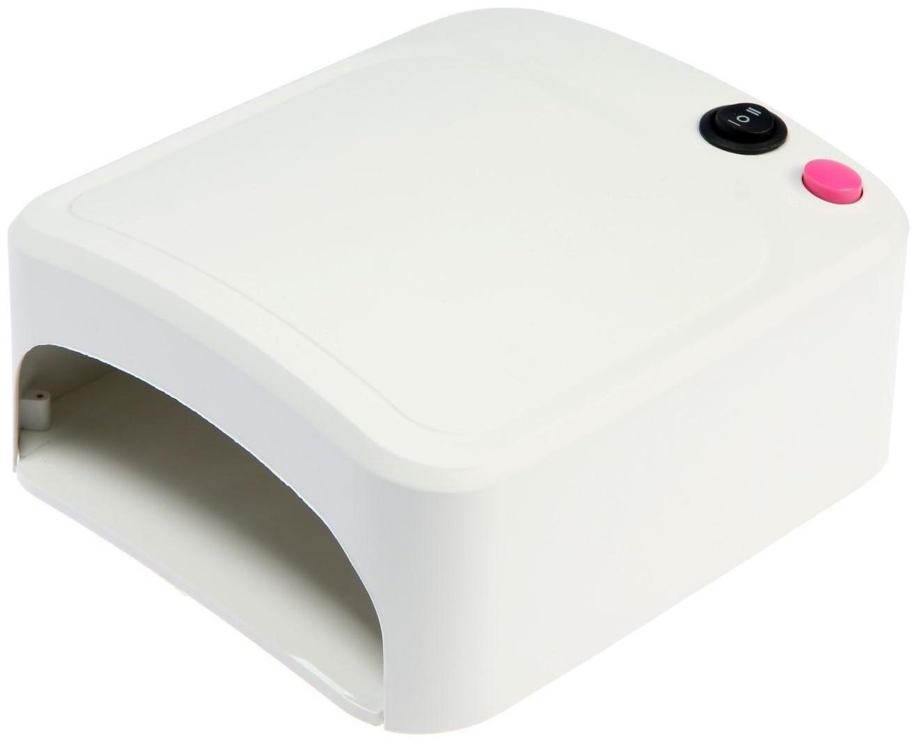 Лампа для гель-лака Luazon LUF-10, UV, 36 Вт, 3 диода, таймер 120 с, 220 В, белая