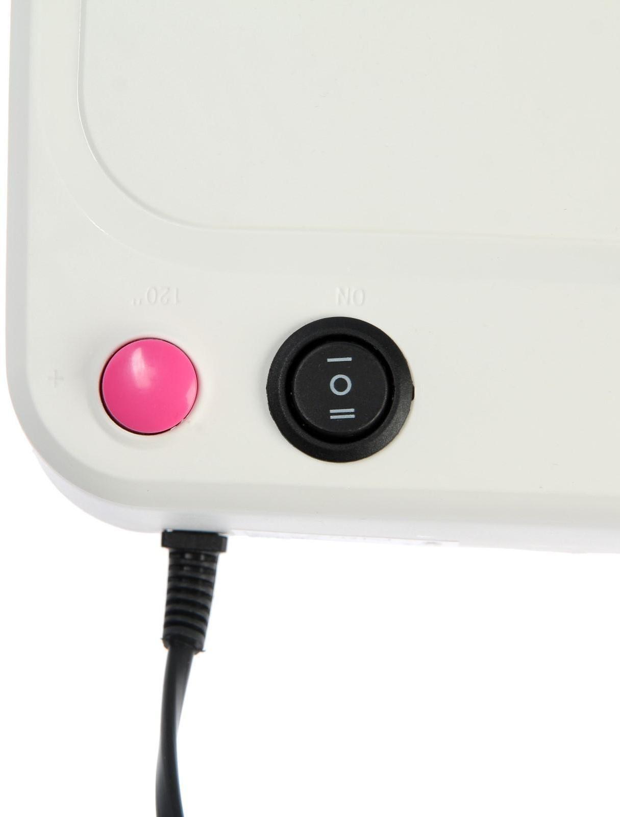 Лампа для гель-лака Luazon LUF-10, UV, 36 Вт, 3 диода, таймер 120 с, 220 В, белая