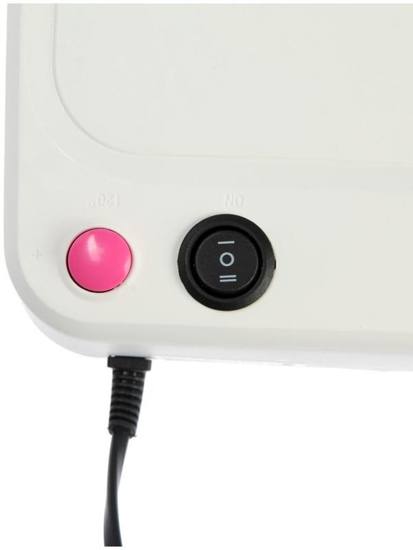 Лампа для гель-лака Luazon LUF-10, UV, 36 Вт, 3 диода, таймер 120 с, 220 В, белая