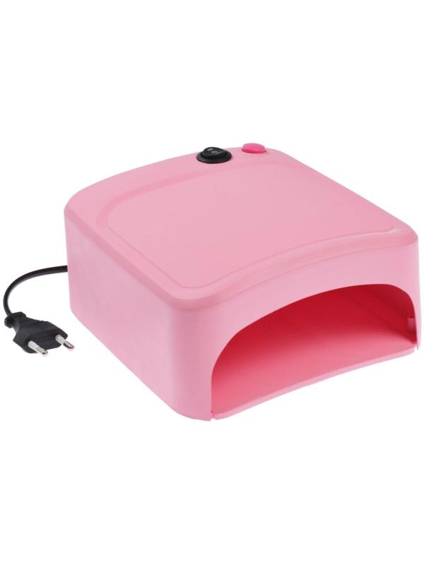 Лампа для гель-лака Luazon LUF-10, UV, 36 Вт, 3 диода, таймер 120 с, 220 В, розовая