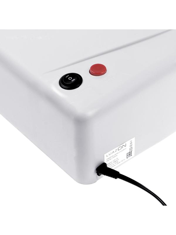 Лампа для гель-лака Luazon LUF-15, UV, 36 Вт, 4 диода, таймер 120 с, 220 В, белая