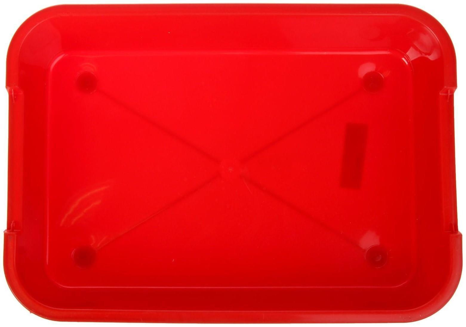 Туалет средний без сетки 36 х 26 х 6,5 см, красный