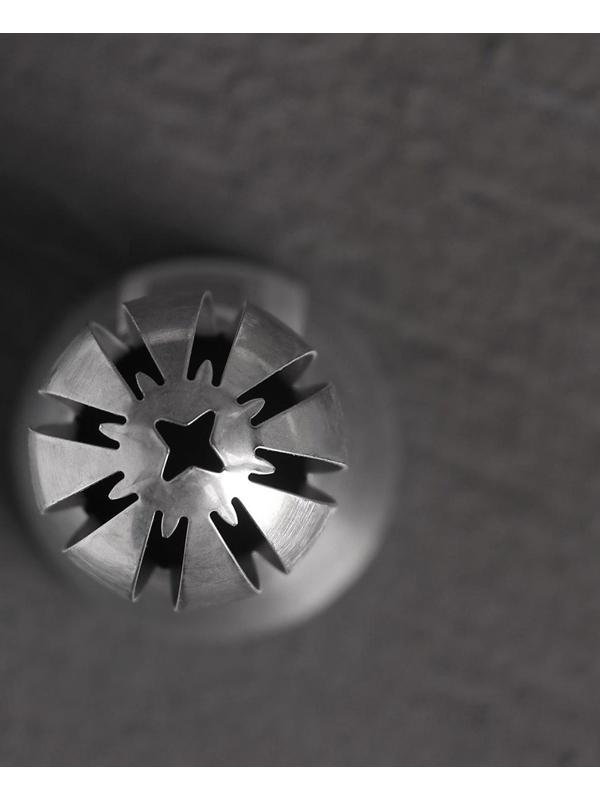 Насадка кондитерская «Сфера.Прорези с каплей и звездой», d=3 см, выход 2,3 см, нержавеющая сталь