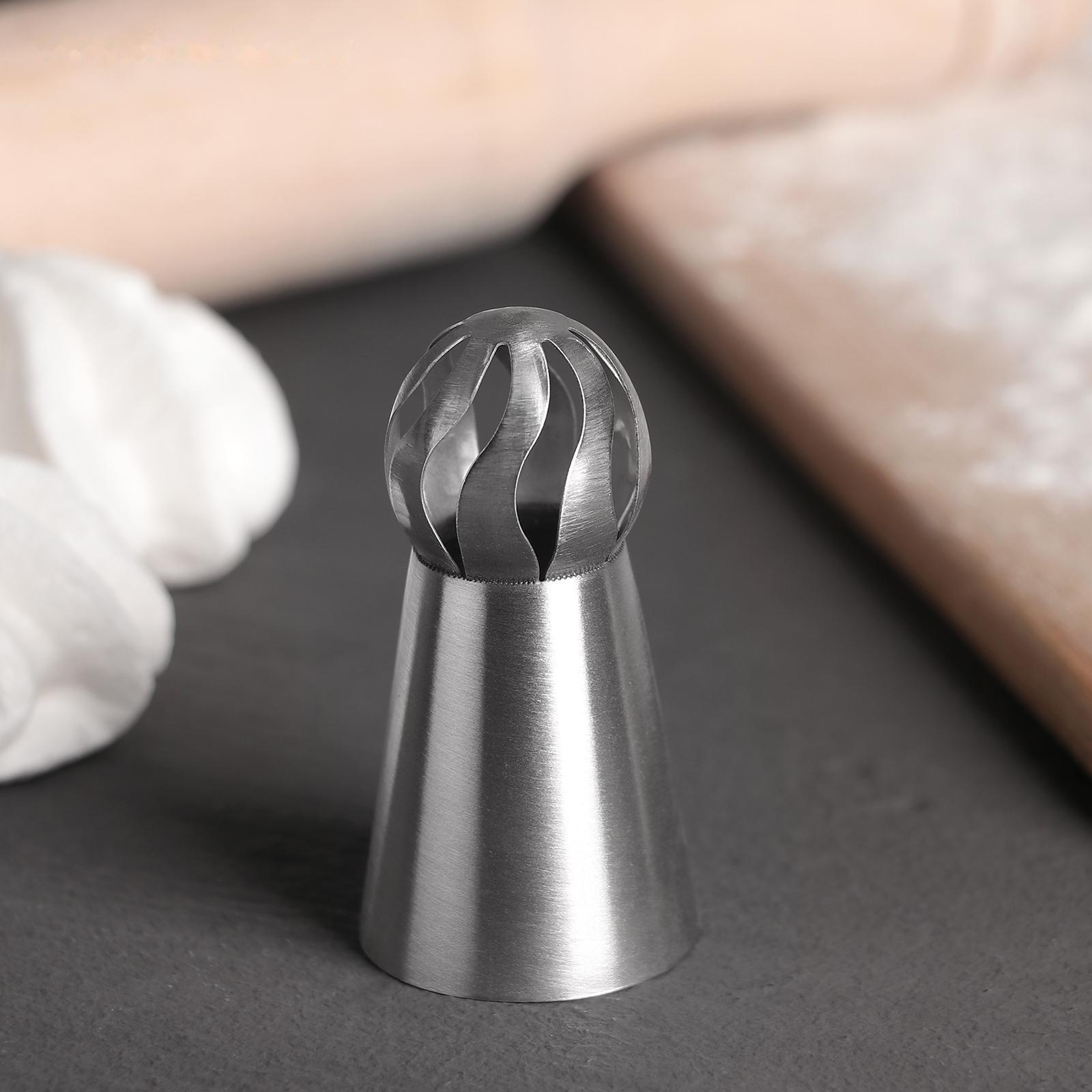 Насадка кондитерская «Сфера.Прорези изогнутые», d=3 см, выход 2,3 см, нержавеющая сталь