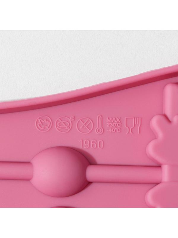 Форма для леденцов Доляна «Звери», 27,5×16,5 см, 6 ячеек, с палочками, цвет МИКС