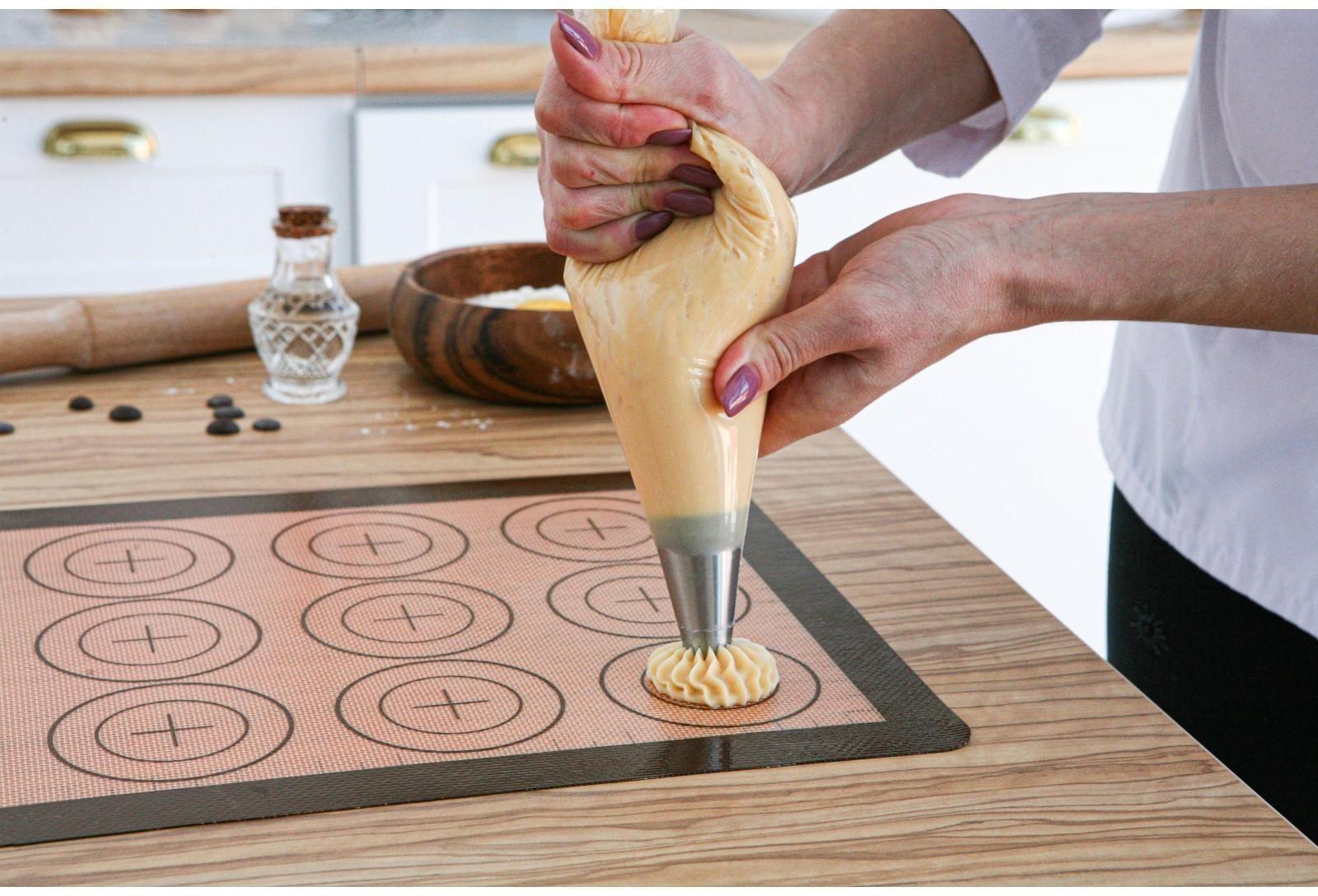 Силиконовый коврик для макаронс армированный «Плюс», 42×29,5 см, цвет МИКС