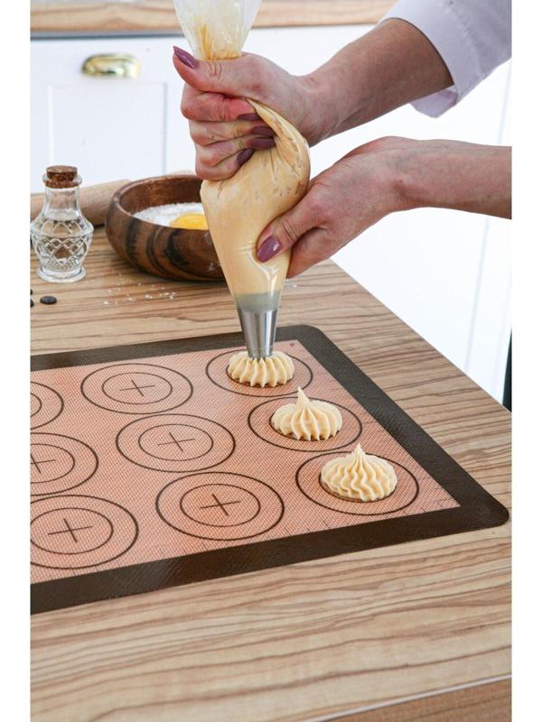 Силиконовый коврик для макаронс армированный «Плюс», 42×29,5 см, цвет МИКС