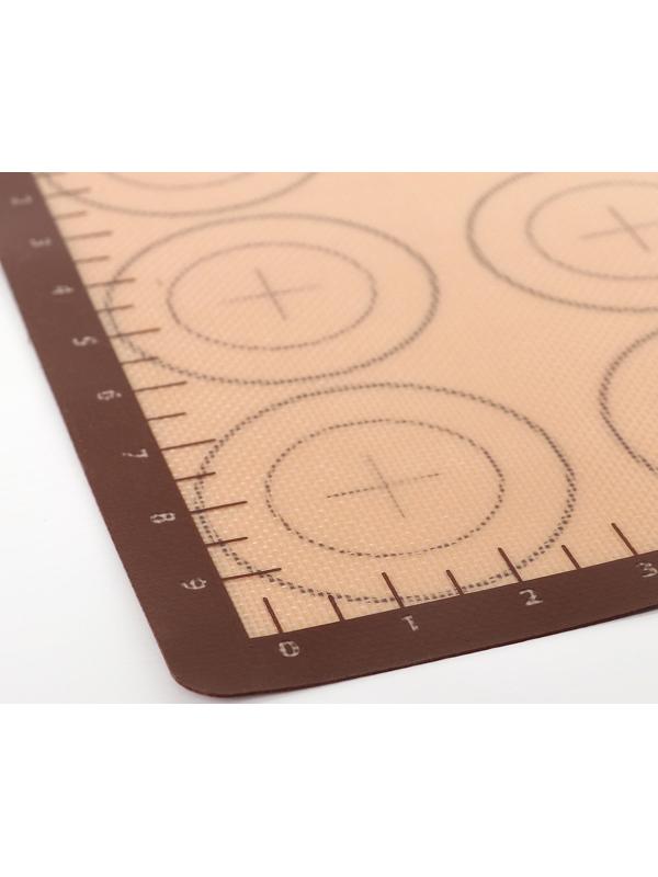 Силиконовый коврик для макаронс армированный «Плюс», 42×29,5 см, цвет МИКС