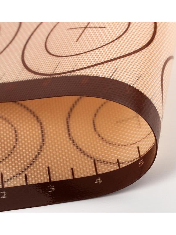 Силиконовый коврик для макаронс армированный «Плюс», 42×29,5 см, цвет МИКС