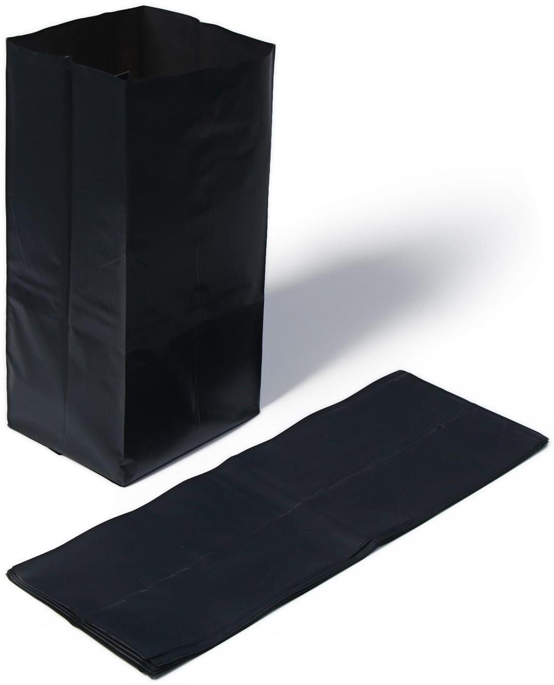 Пакет для рассады, 8 л, 15 × 34 см, полиэтилен толщиной 100 мкм, с перфорацией, чёрный, Greengo