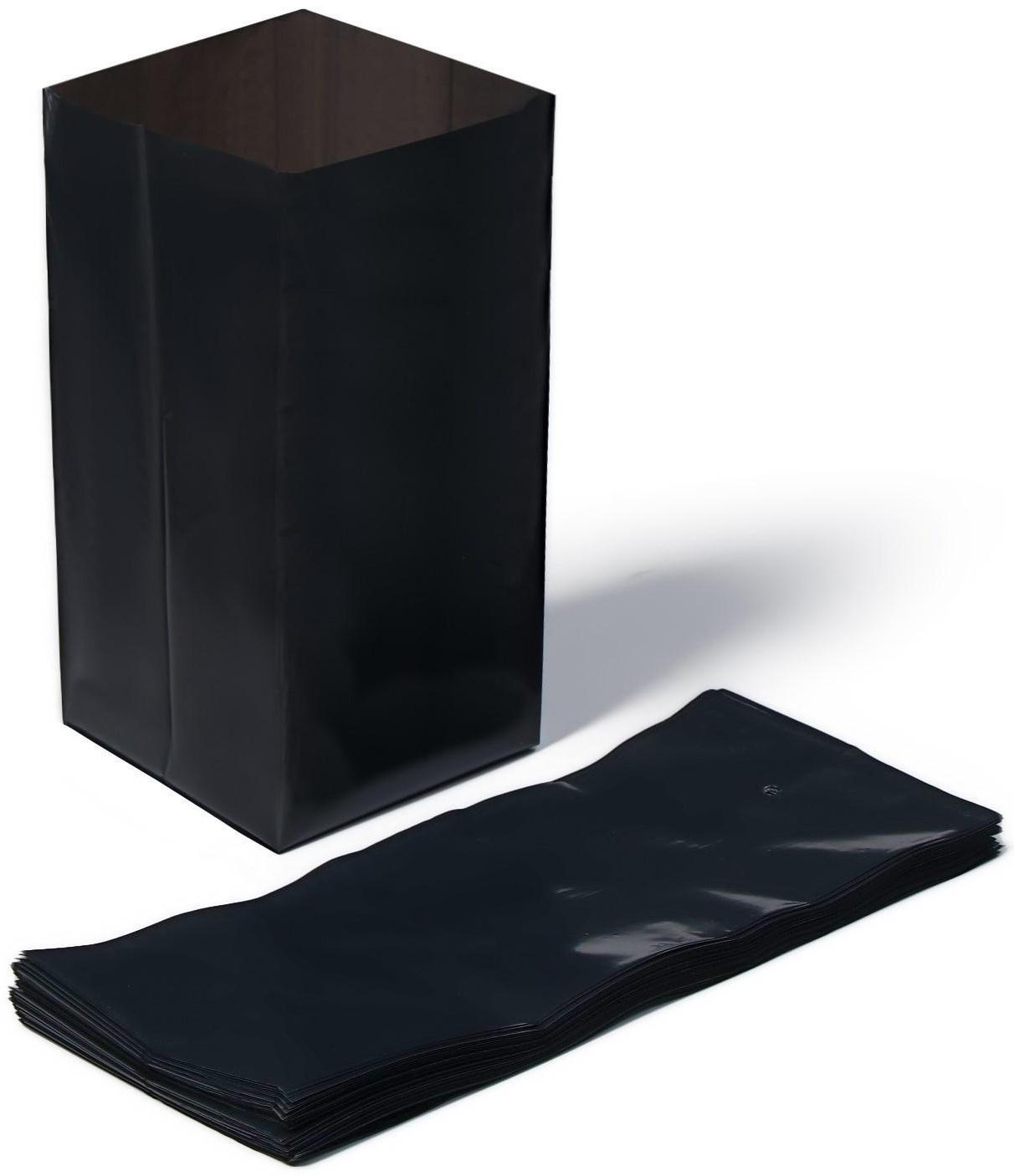 Пакет для рассады, 3 л, 11 × 30 см, полиэтилен толщиной 60 мкм, с перфорацией, чёрный, Greengo