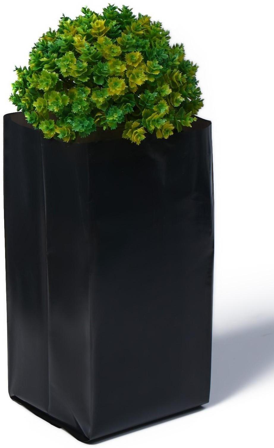 Пакет для рассады, 3 л, 11 × 30 см, полиэтилен толщиной 60 мкм, с перфорацией, чёрный, Greengo