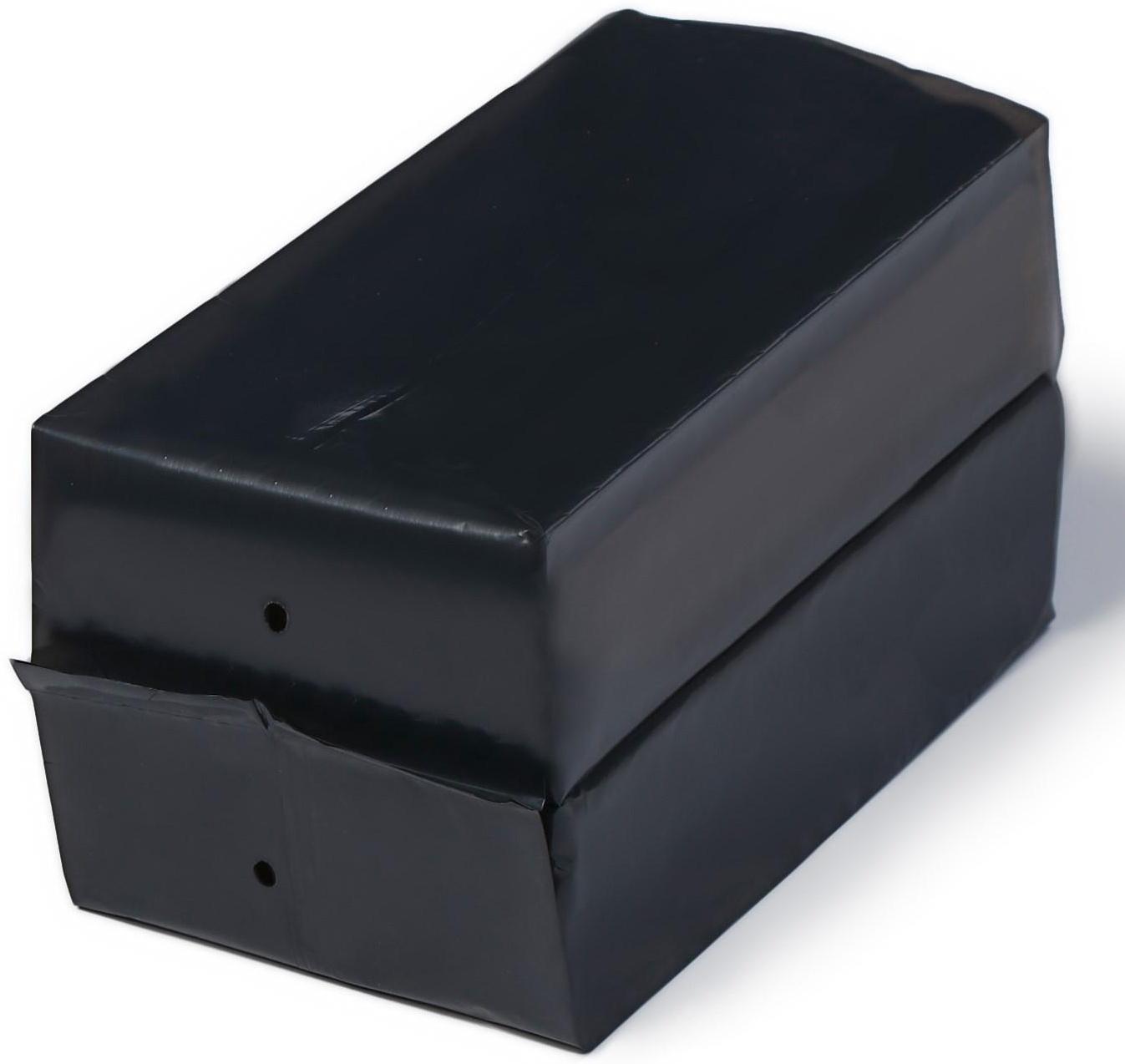 Пакет для рассады, 3 л, 11 × 30 см, полиэтилен толщиной 60 мкм, с перфорацией, чёрный, Greengo