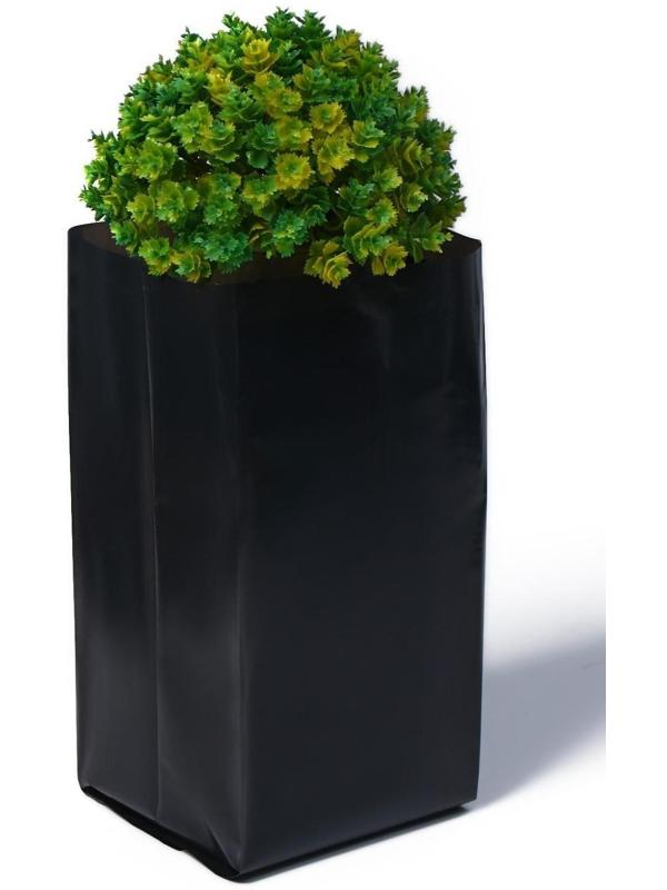 Пакет для рассады, 3 л, 11 × 30 см, полиэтилен толщиной 60 мкм, с перфорацией, чёрный, Greengo