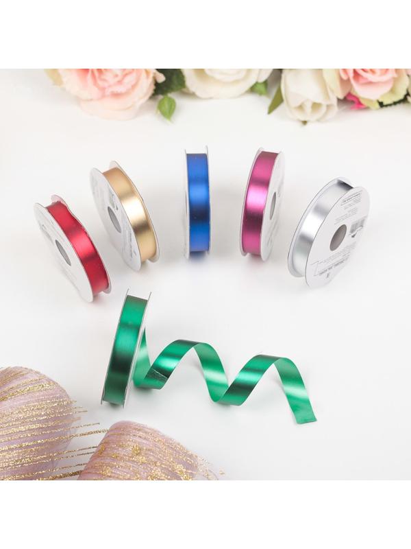 Лента упаковочная (ФАСОВКА 6 шт), цвета микс, 1,2 см х 5 м