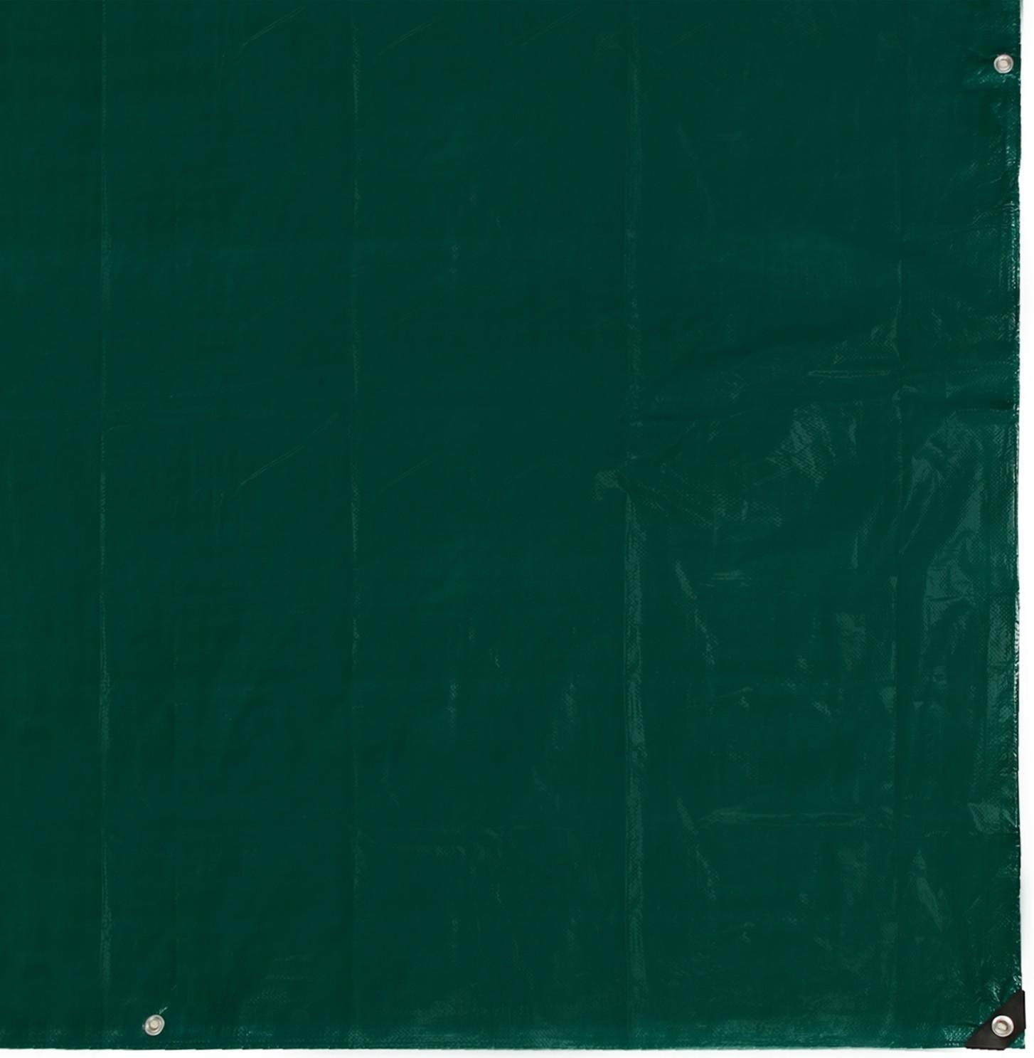 Тент защитный, 5 × 4 м, плотность 120 г/м², УФ, люверсы шаг 1 м, зелёный/серебристый