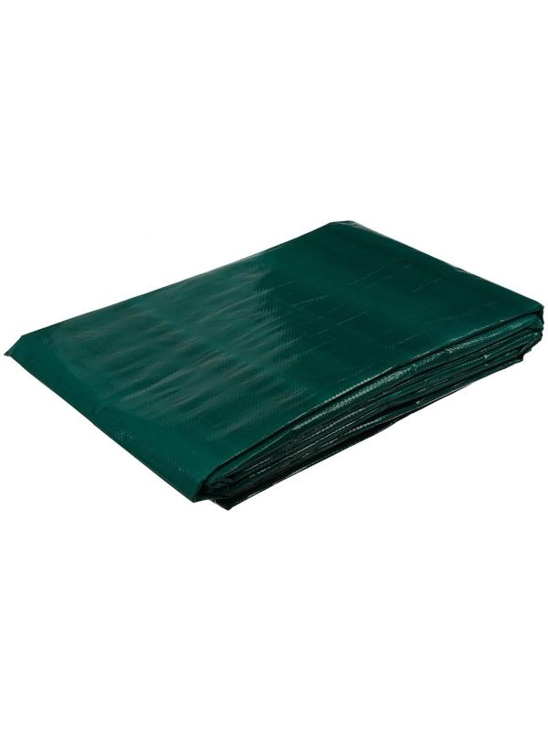 Тент защитный, 5 × 4 м, плотность 120 г/м², УФ, люверсы шаг 1 м, зелёный/серебристый