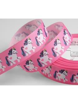 Лента репсовая «Единорог», 25 мм, 18 ± 1 м, разноцветная