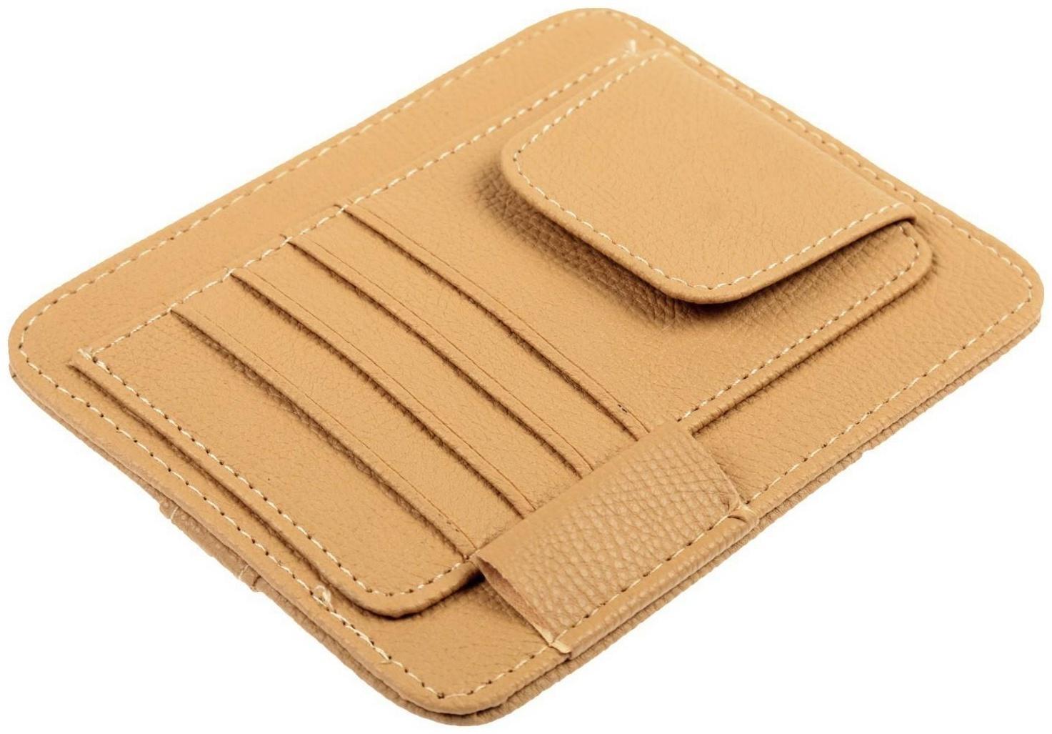 Визитница-органайзер на солнцезащитный козырек, цвет микс