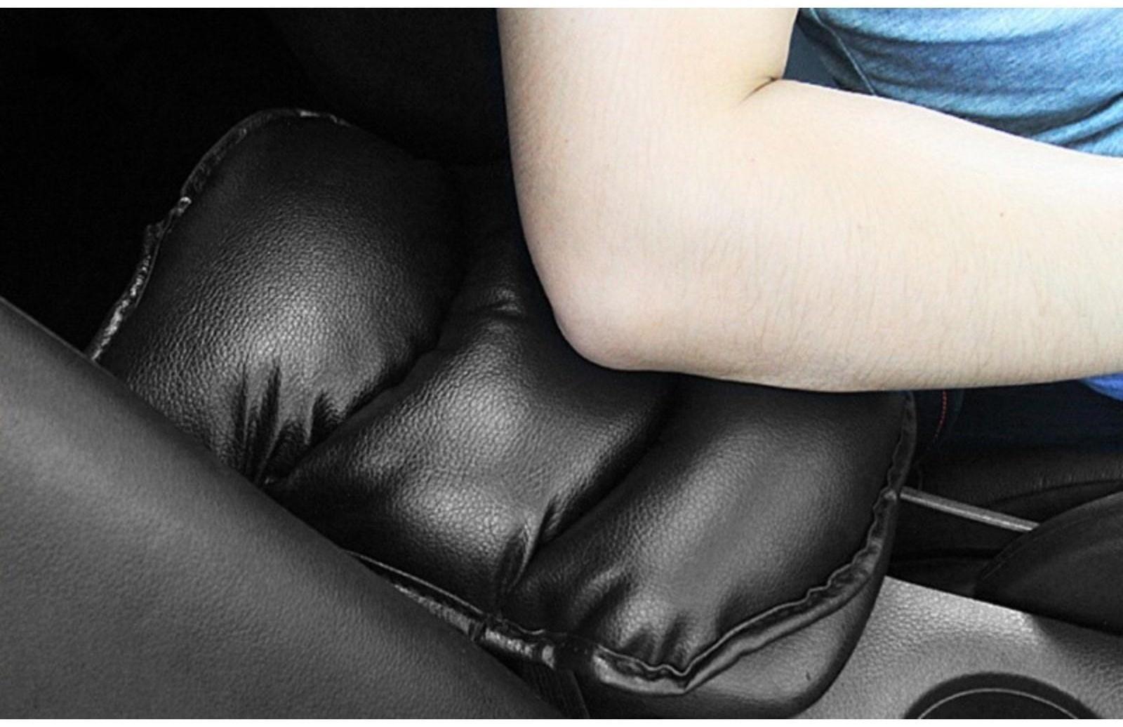 Подушка на подлокотник, экокожа, черный