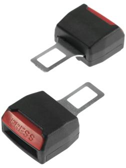 Заглушка ремня безопасности, черный, набор 2 шт