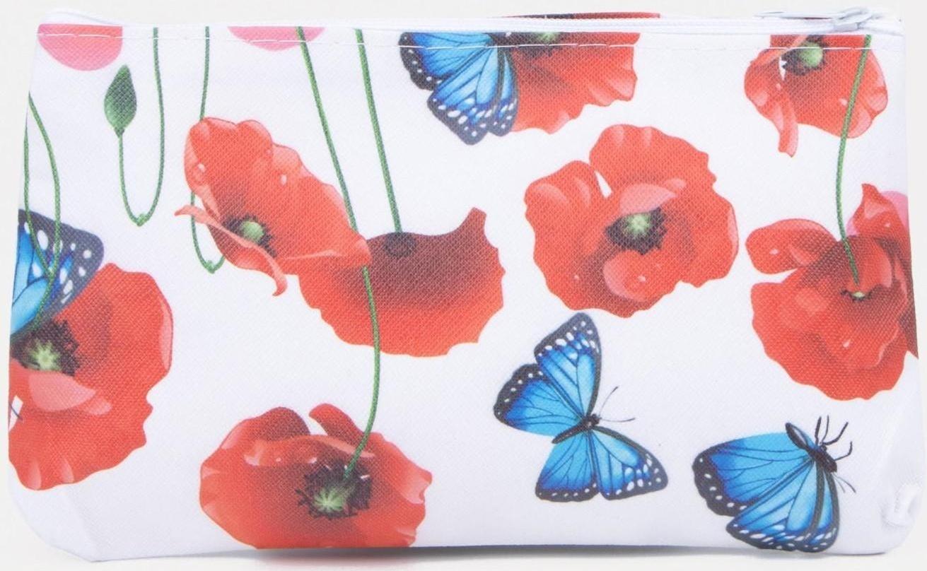 Косметичка на молнии, цвет белый