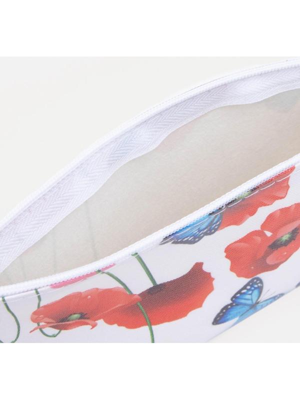 Косметичка на молнии, цвет белый