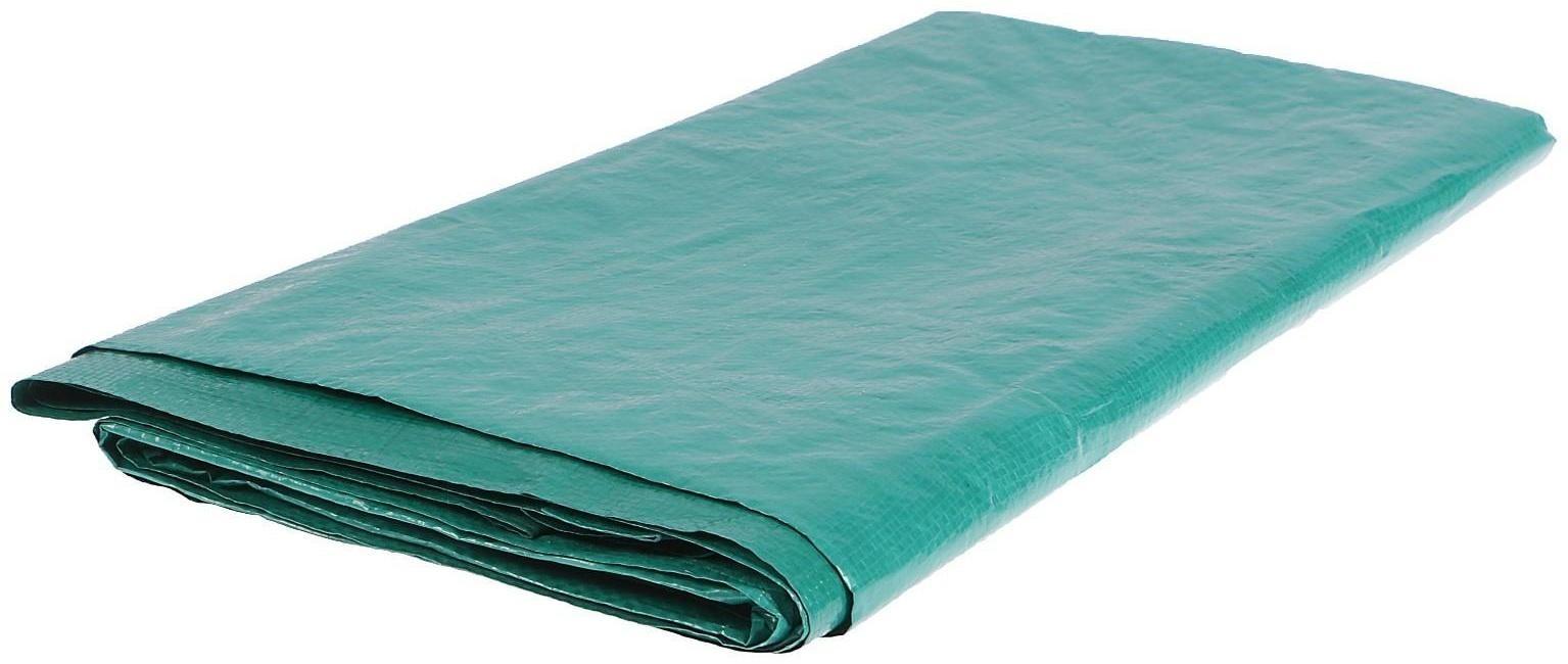 Тент защитный, 4 × 3 м, плотность 90 г/м², УФ, люверсы шаг 1 м, зелёный