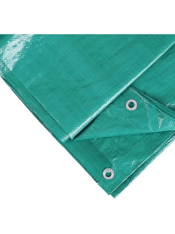 Тент защитный, 5 × 3 м, плотность 90 г/м², УФ, люверсы шаг 1 м, зелёный