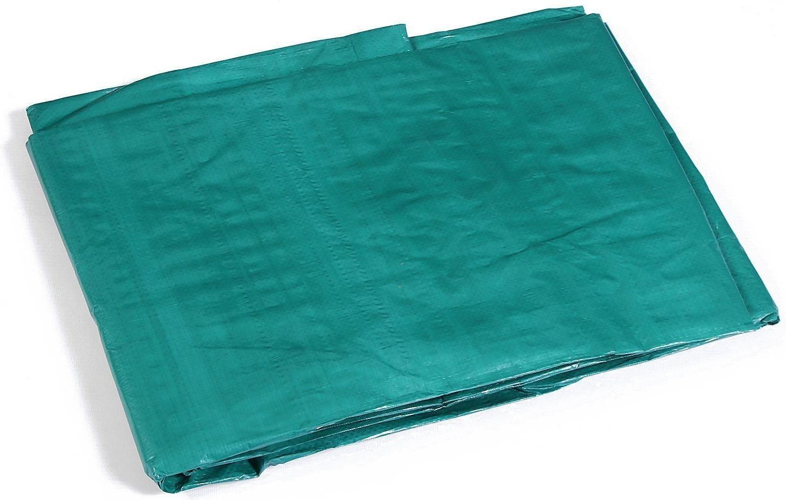 Тент защитный, 4 × 3 м, плотность 120 г/м², УФ, люверсы шаг 1 м, зелёный/серебристый