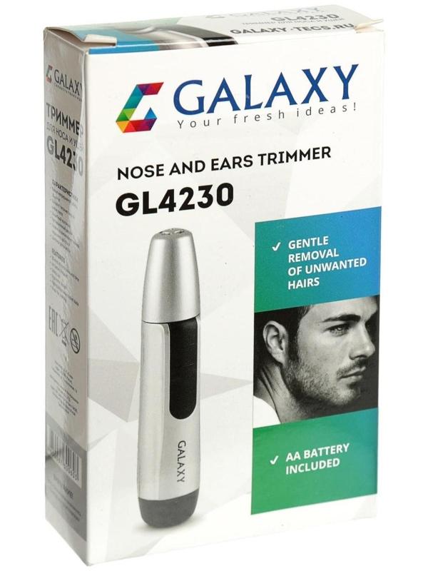 Триммер для волос Galaxy GL 4230, для носа/ушей, щеточка, 1хАА (в комплекте)