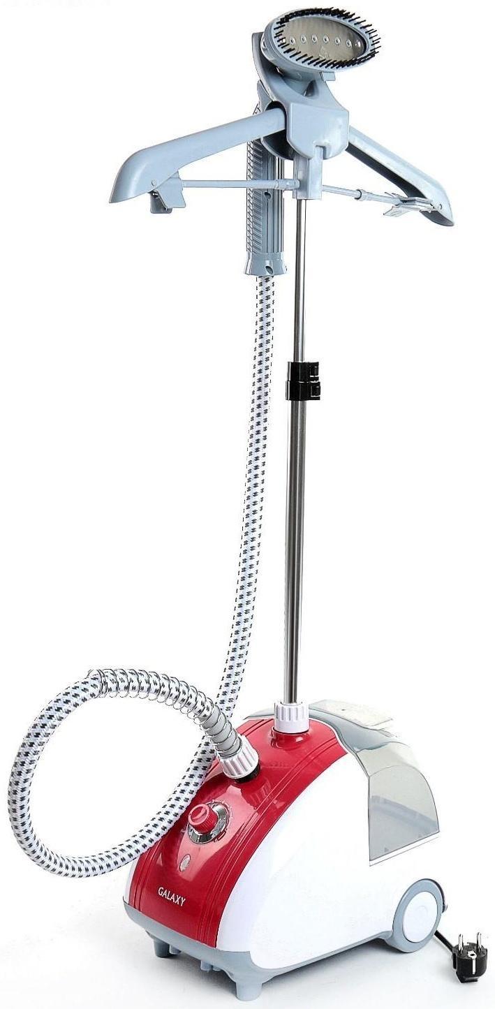 Отпариватель Galaxy GL 6206, напольный, 1800 Вт, 2300 мл, 40 г/мин, бело-красный