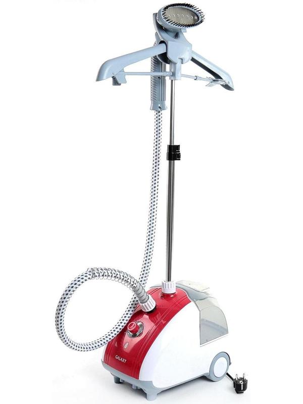 Отпариватель Galaxy GL 6206, напольный, 1800 Вт, 2300 мл, 40 г/мин, бело-красный