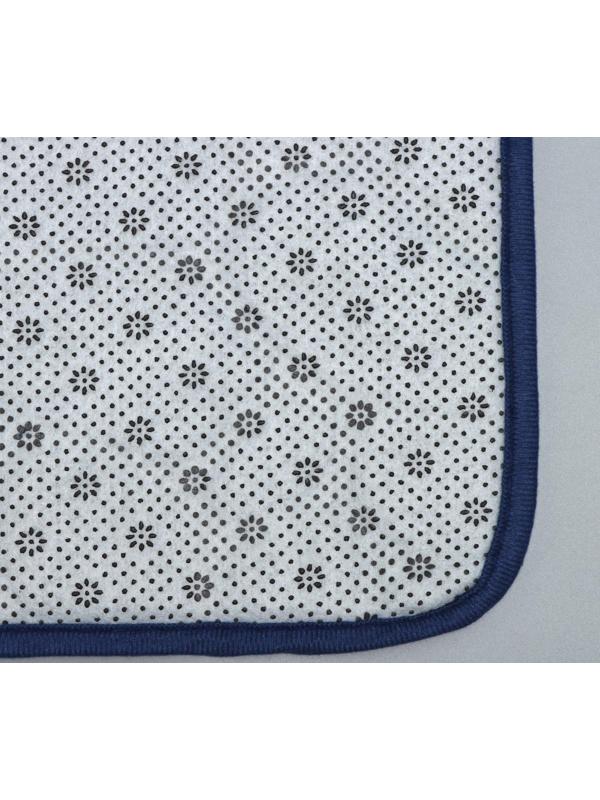 Набор ковриков для ванной и туалета Доляна «Камни», объёмные, 2 шт: 40×50, 50×80 см, цвет синий