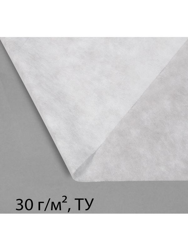 Материал укрывной, 10 × 3,2 м, плотность 30 г/м², с УФ-стабилизатором, белый, Greengo, Эконом 20%