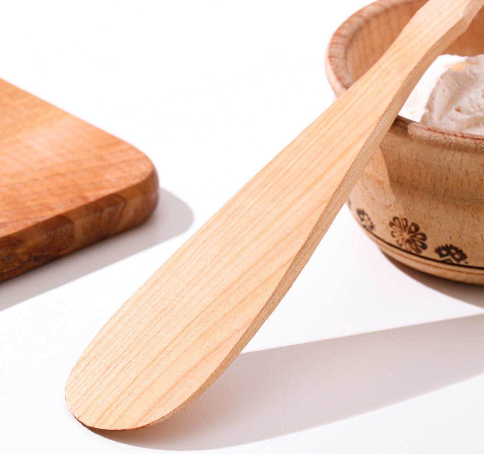 Лопатка, кухонная, с резной ручкой, можжевельник, 27 см,