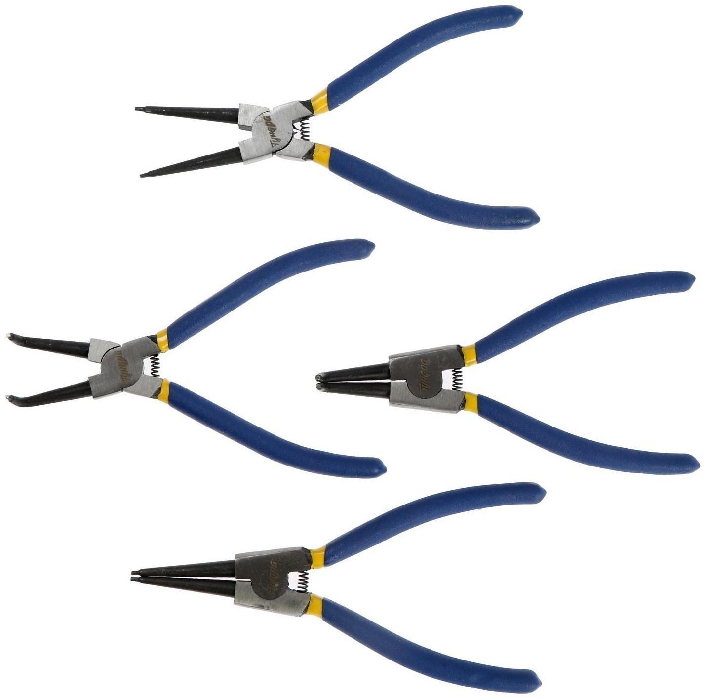 Набор съемников стопорных колец ТУНДРА, 170 мм, 4 шт.